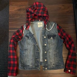Bluenotes Plaid Jean Jacket